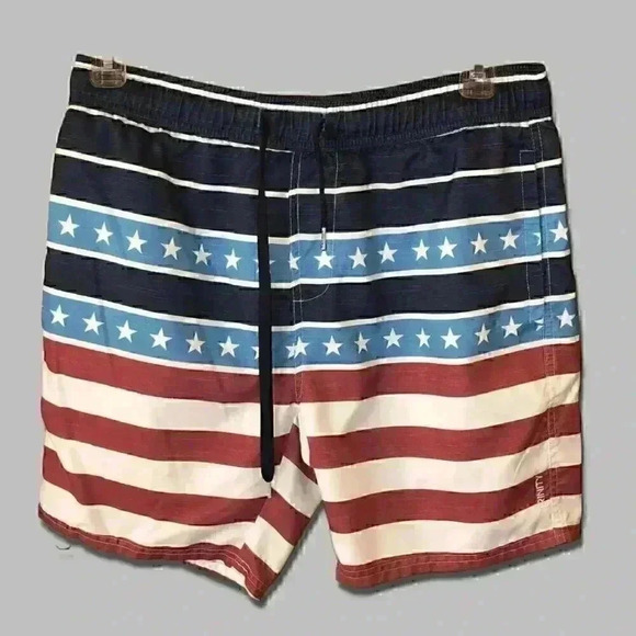 Trinity Mens Trunks Size Large Collective American Flag Swimming - Picture 1 of 5